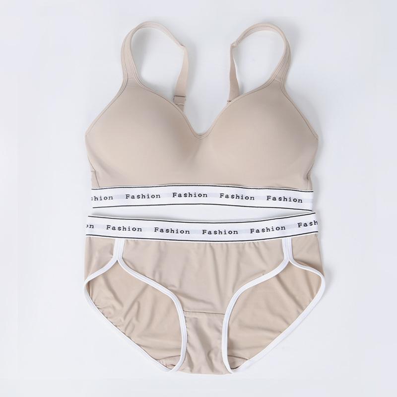 Sømløst sports-BH-sett for kvinner BH uten stålring Pustende og komfortabelt undertøy