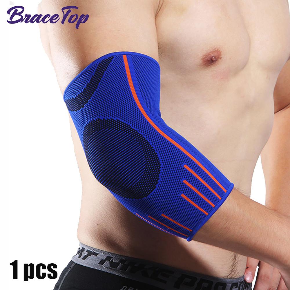 

Bracetop 1 Pc Elbow Brace Compression Support Sleeve, Arm Protective Elastic Stretch Absorb Sweat Sports Arthritis Bandage Guard S