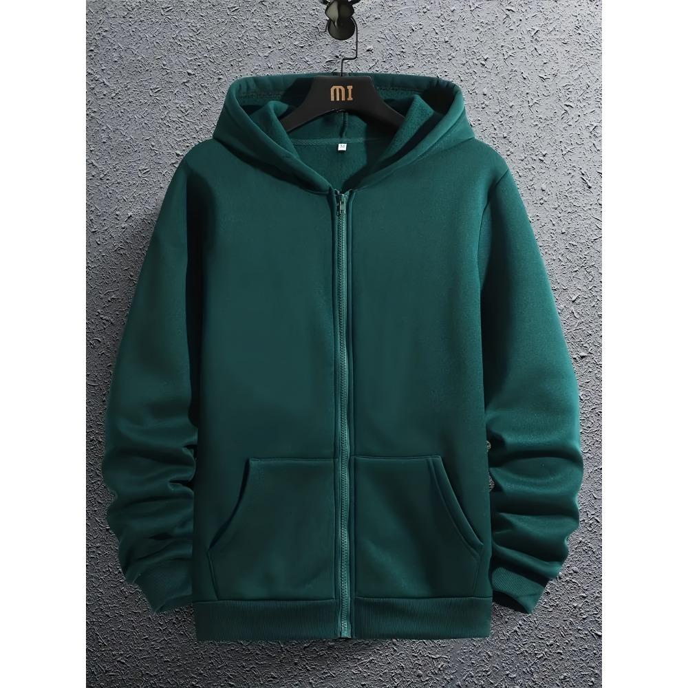 Men's Zipper Jacket with Cute Astronaut Print, Casual Hooded Top, Suitable for All Seasons, Perfect for Holiday Gatherings and Birthday Parties