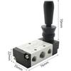 4H210-08 1/4" 2 Position 5 Port Air Manual Valve Pneumatic Control Valve 5/2 Way Hand Lever Operated Control Valve(Only 4H210-08)