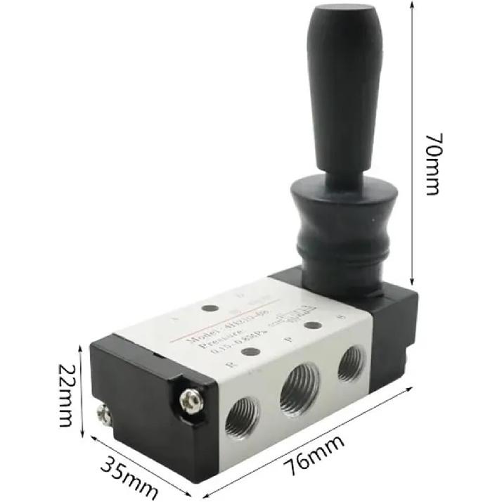 4H210-08 1/4" 2 Position 5 Port Air Manual Valve Pneumatic Control Valve 5/2 Way Hand Lever Operated Control Valve(Only 4H210-08)
