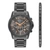 BankS Chronograph Bracelet Set Men S Metal Watch ax7170Set
