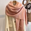 Scarf girls winter versatile solid color imitation cashmere scarf long scarf shawl dual-purpose couple men