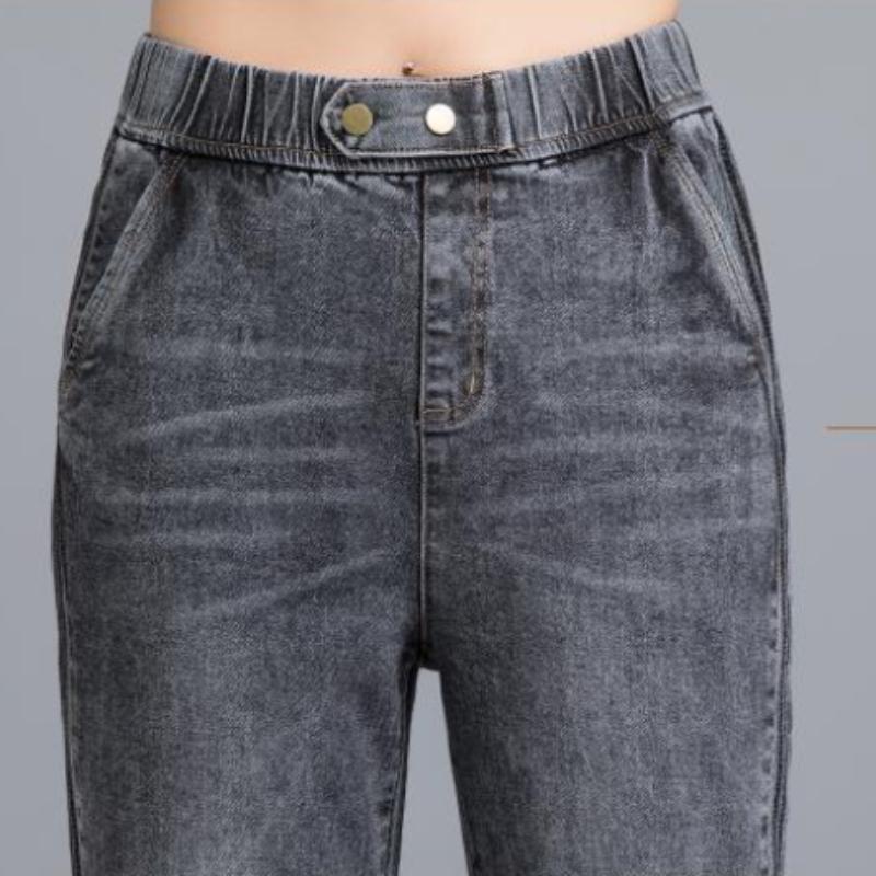 Blugi elastici cu talie înaltă Femeile sunt subțiri și înalte Pantaloni Harlan pentru femei de primăvară și toamnă Pantaloni largi, drepti, ridichi