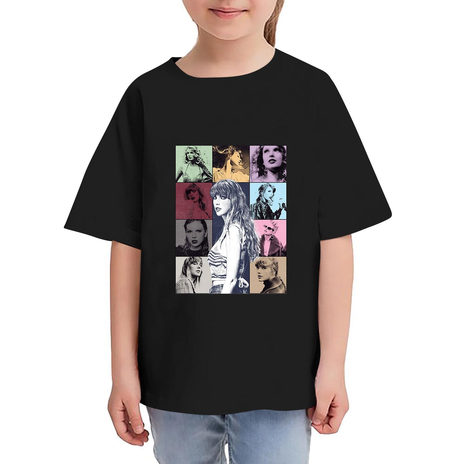 

Children s Round Neck Printed Short Sleeved T-Shirt Casual And Comfortable Cotton Children s Top 150 чорний