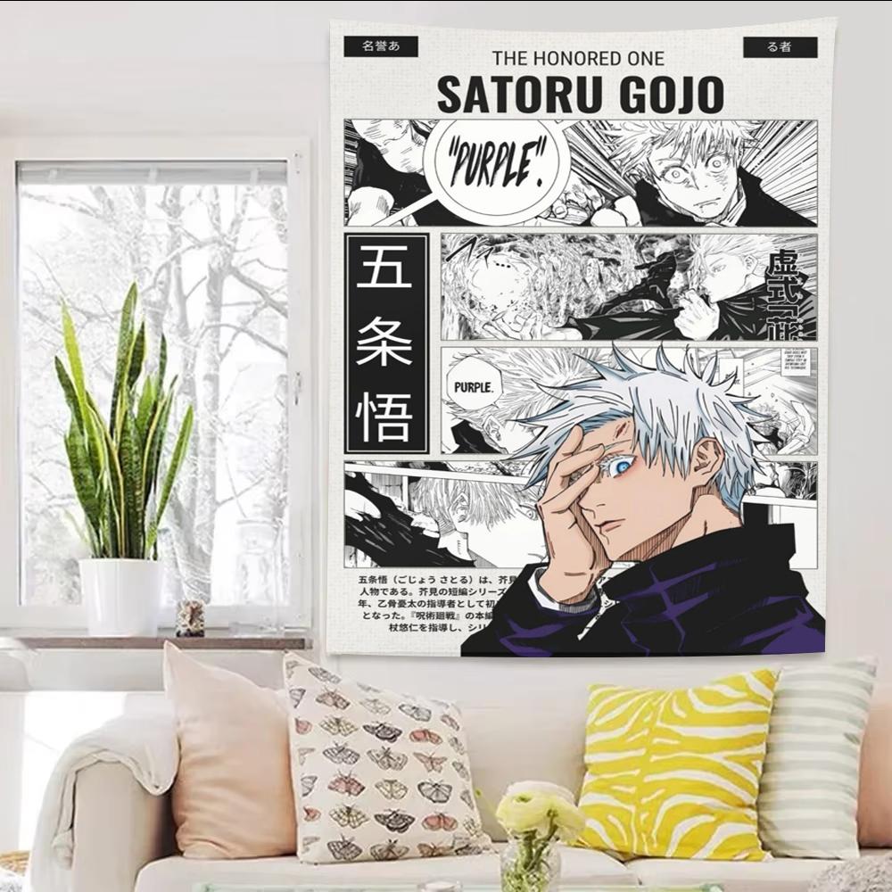 Jmg Household Supplies Unisex G-Gojo S-Sukuna Yuji Anime Vertical Tapestry Wall Tapestry Wall Art Aesthetic Room Decor Room Decoration Accessories
