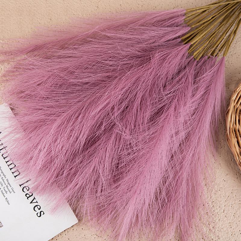 5Pcs 45cm Artificial Pampas Grass Bouquet Holiday Wedding Party Home Decoration Plant Simulation DIY Fake Flower Reed Boho