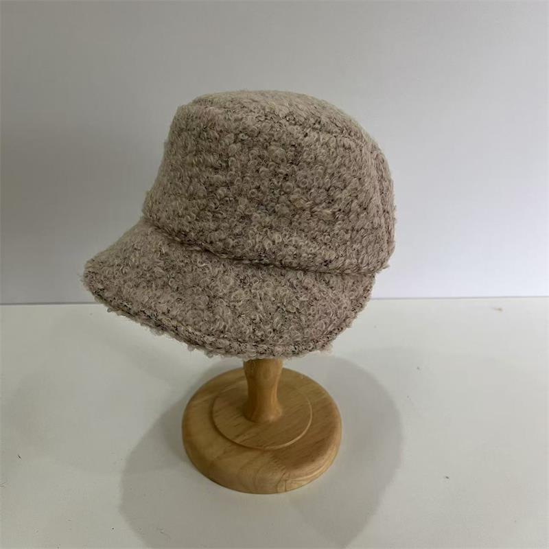 

Осенне-зимняя мода плюшевая большая бабочка простая шляпа для верховой езды женский темперамент литературный и продвинутый смысл теплая кепка газетчика M（56-58cm）