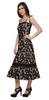 Moomaya Printed Adjustable Shoulder Strap Women Casual Sleeveless Long Dress