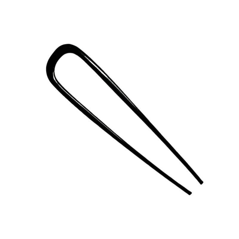 U-Shaped Enamel Metal Hairpin – Ancient Style, Large for Daily Use