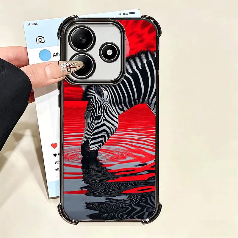 Zebra Stripe Black White Soft Phone Case For Xiaomi Poco X7 X8 Pro Max X6 X5 X3 F8 Ultra F7 M8 M7 M5S Redmi 15C 15A 15 14C 13C 1