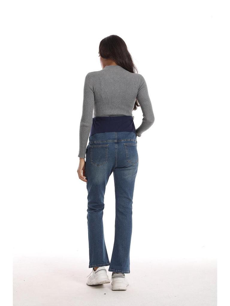 Bootcut Stretch Maternity Jeans with Abdominal Pockets