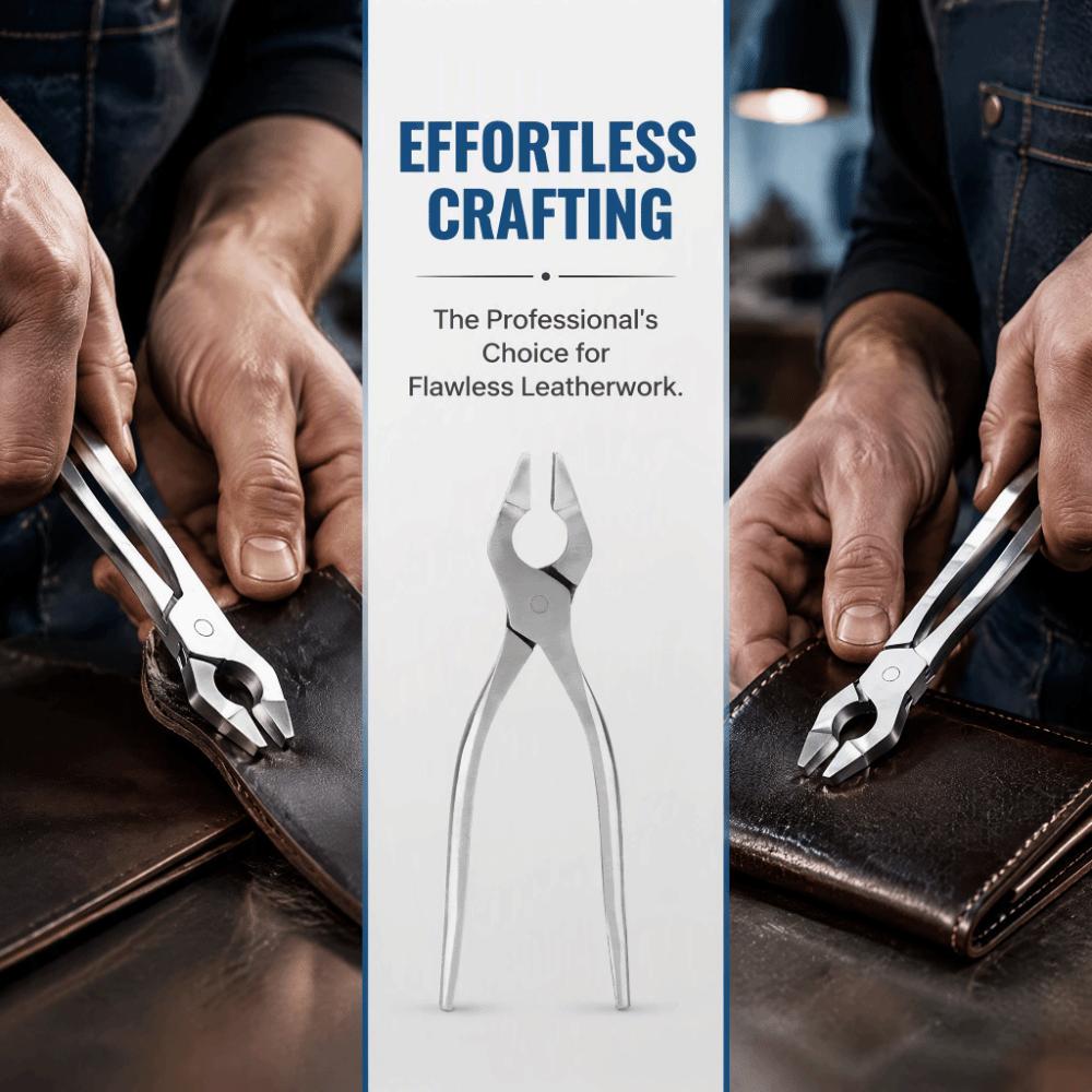 Polished Jaws Leather Flatten Pliers Heavy Duty Sheet Metal Hand Seamer For DIY Projects