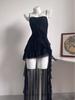French Ruffle Patchwork Slimming Camisole Dress - Women's Niche Irregular Fairy Skirt