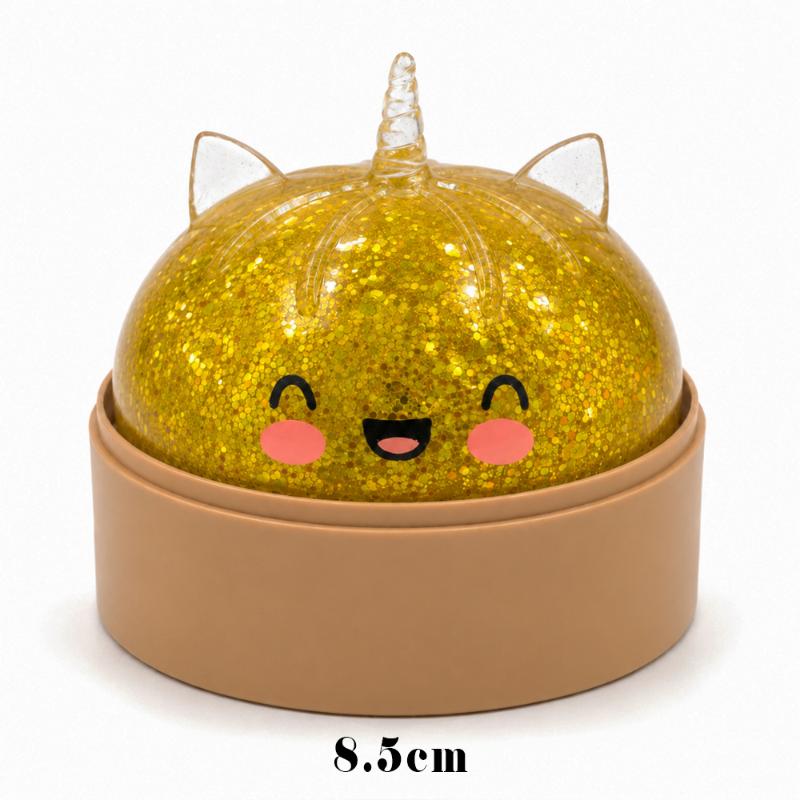 Simulation Steamed Stuffed Bun Toy Glitter Slow Rising Soft Stress Relief Fidget Toy for Classroom Student Rewards