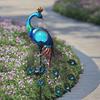 1PC Lumière Solaire Lumière Paon Lumière de Jardin Éclairage Rotatif Ornement en Fer Forgé Insertion Lumière Décorative de Jardin