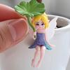 Yousheng 4 Pcs Miniature Fairy Figurines, Tiny Winged Elf Lotus Leaf Statue for DIY Fairy Garden, Flower Pot, Bonsai, Micro Landscapes, Craft