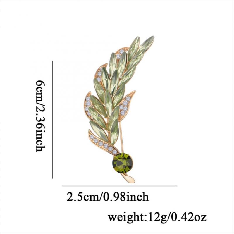 Ladies' crystal wheat brooch, crystal wheat bundle brooch, fashion accessory.
