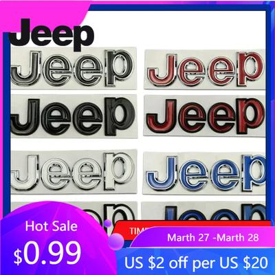 Para Jeep Metal Estilo de Coche Insignia Marca Pegatina para Capó Maletero para JEEP Wrangler Grand Cherokee Compass Renegade Patriot Rubicon Li