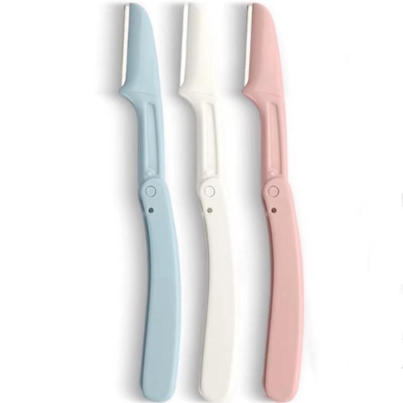 Folding Eyebrow Trimmer, Eyebrow Scraper, Shaving Knife Beginner's Set, Beauty Tools, Replaceable Blade Beauty Tools