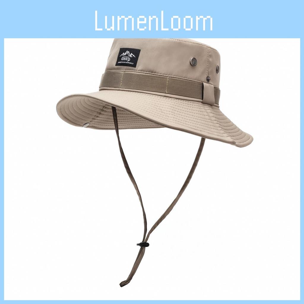 Fishermans Outdoor Hat With Wide Brim Drawstring Design And Letter Decoration
