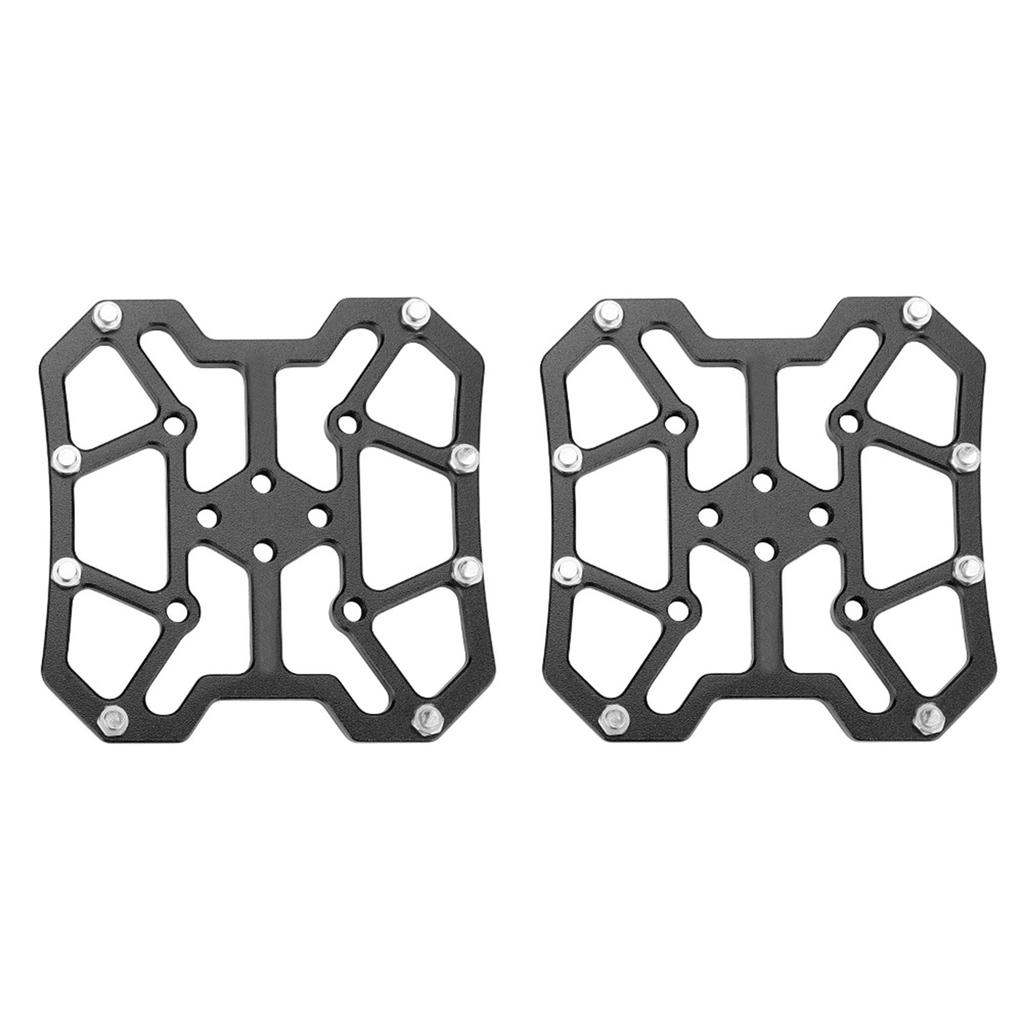 1 Pair Aluminum Alloy Bike Bicyle Clipless Pedal Platform Adapters for SPD(Black)