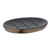 Soap Dish - WENKO - Brandol - Ceramic - Black - Copper - 12x10x1.5 Cm