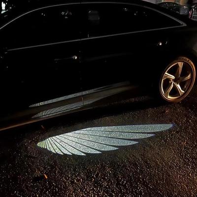 2PCS Wings Car Carpet Light For Carpets Welcome Light Lusterko wsteczne LED Light Uniwersalne 12V Model samochodu