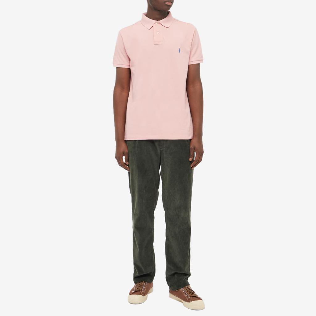 Polo Ralph Lauren Solid Pattern Embroidered Short Sleeve Polo Shirt Men tops Pink 710680784-284