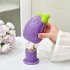 Cute Eggplant Toothpick Holder Ceramic Floss Box Desktop Decoration