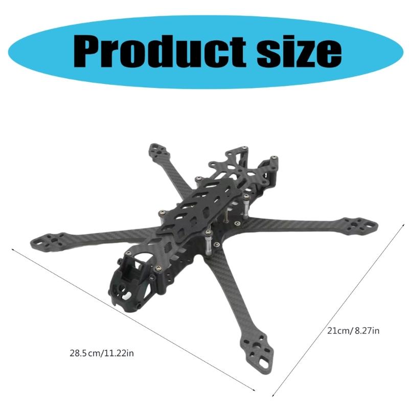 Lightweight 7inch Carbon Fiber Frame Set Quick Release Quadcopter Frame Kit 5.0mm Arm Thickness for FPV Racing UAV