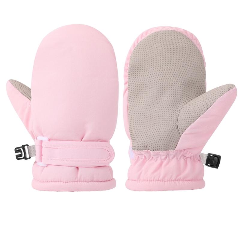 Mănuși Impermeabile pentru Vreme Rece Pentru Copil Mic Mănuși Fără Degete Rezistente la Zăpadă cu Căptușeală Moale de Pluș Caracteristică Utilizare în Aer Liber