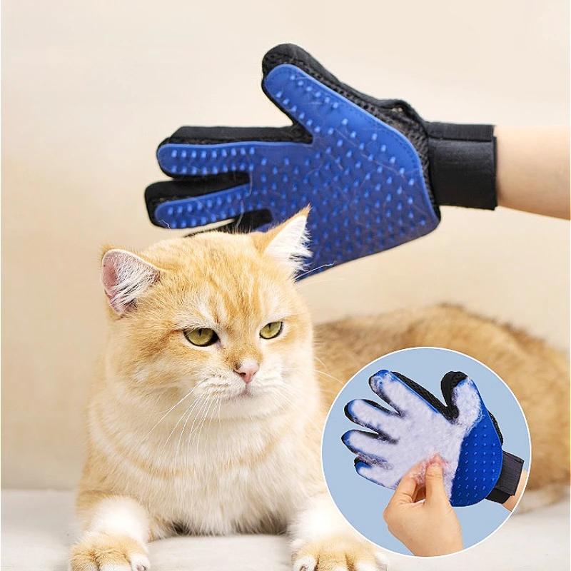 Cat Dog Massage Bathing Cleaning Grooming Tools Pet Hair Remover Gloves Cat Grooming Hair Deshedding Brush Pet Grooming Glove