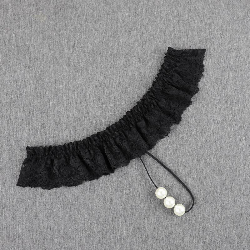 Lingeries Sexy G-String Women's Thongs Sexy Pearl Beaded Underwear for Women Low Waist T Shaped Crotchless Woman Lace Lingerie