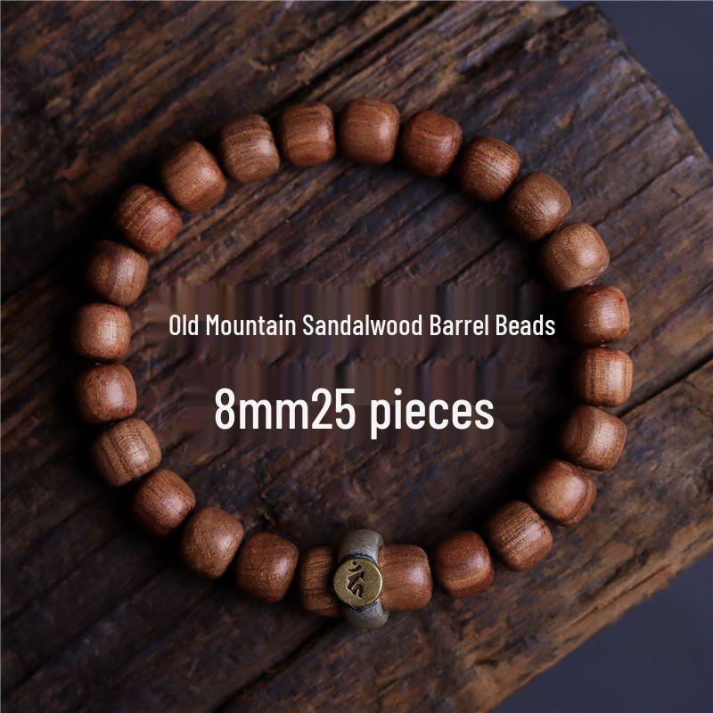 Authentisches indisches Sandelholz Tierkreiszeichen Buddhistische Gebetsperlen Armband