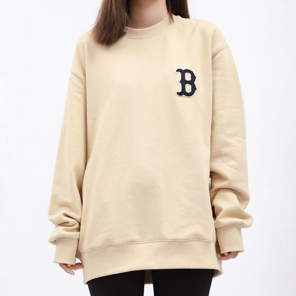 MLB Old Flower Sweatshirts Unisex Beige Crew Neck Moderate Regular 3AMTM0114-43BGS