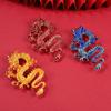 Unique Dragon Shaped Brooch Stylish Alloy Breastpin Traditional Chinese Zodiacs Style Breastpin Gift for Women Girls