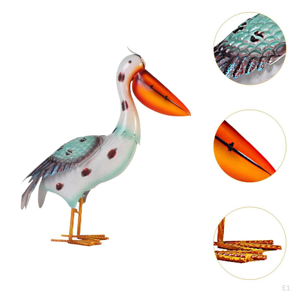 Pelican Statue Indoor Outdoor Decoration Lifelike Scene Art Garden Sculpture Figurine for Lawn