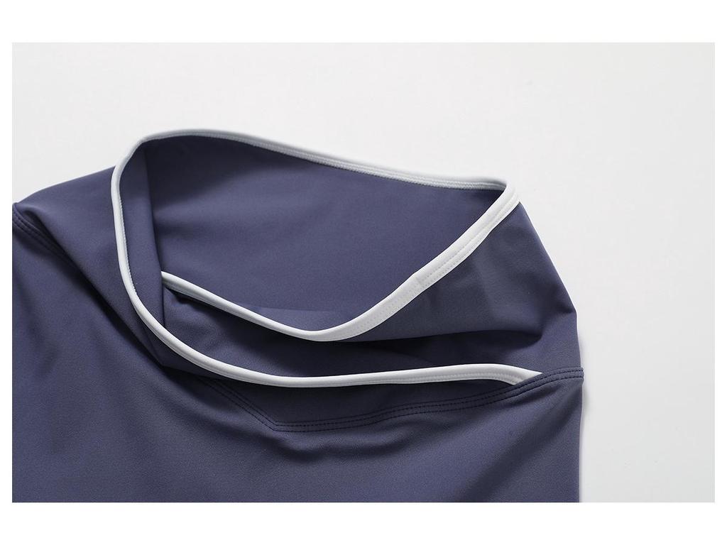 Women's Color Block High Waist Sports Set: Backless Vest Top & Running Shorts for Fitness and Yoga