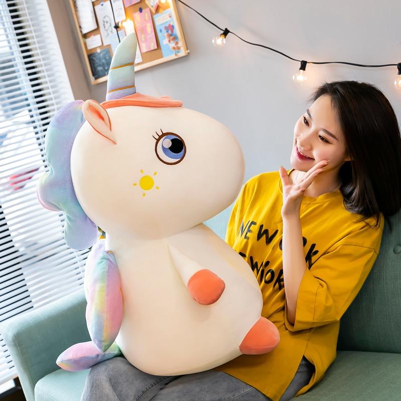 Velký kawaii Embracable jednorožec s křídly plyšové hračky plněné měkké zvířecí jednorožec panenky pro holčičky dárky k narozeninám