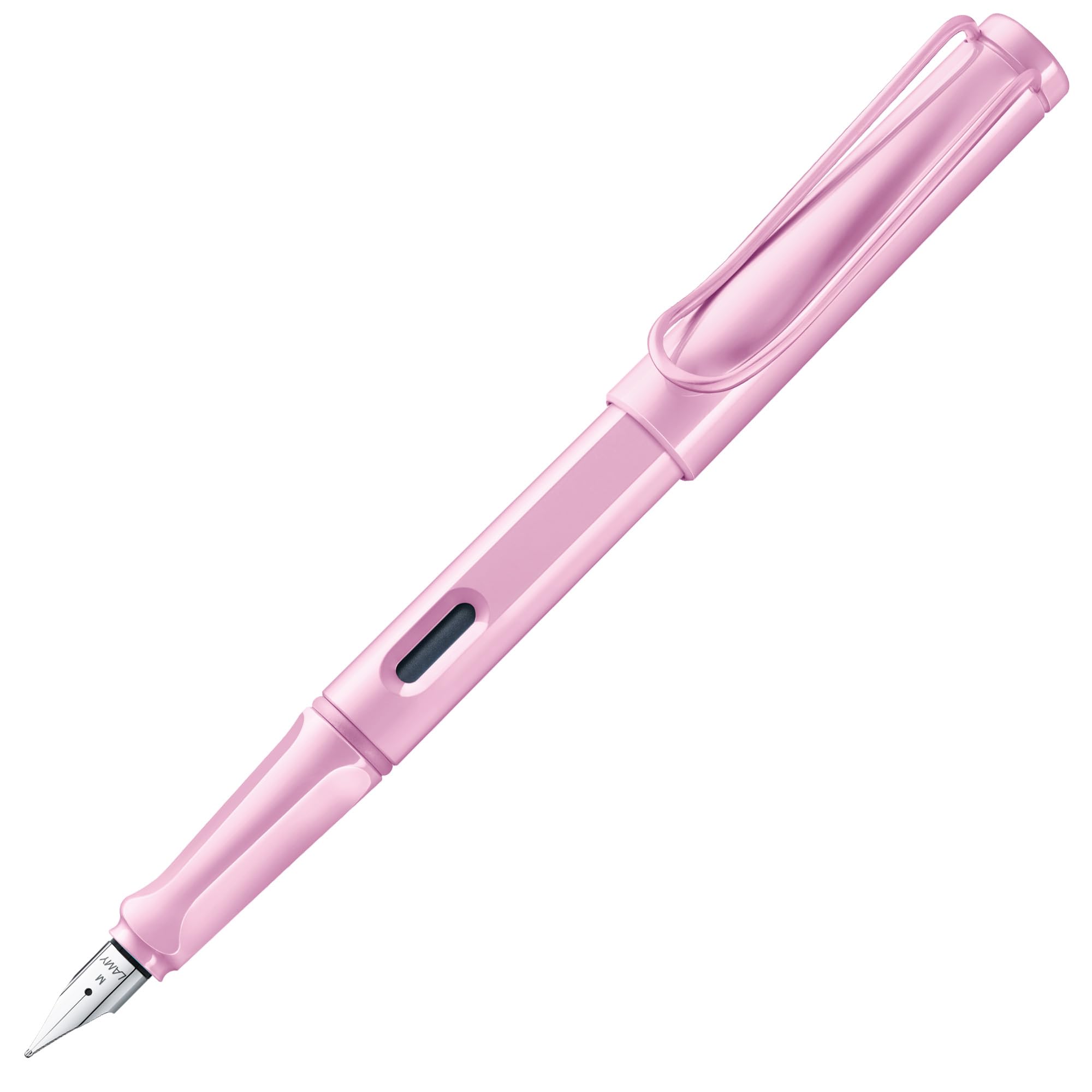 LAMY Safari Light Rose Fountain Pen Ergonomic Grip and Polished Steel Size EF Ideal for Writing and Calligraphy Includes LAMY T10 Blue Ink Cartridge -