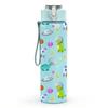 1PC Pastel Candy Doodle Seamless Print 750ml Color Plastic Sports Water Bottle Leakproof Flip Straw Lid Suitable for Sports Office Home Use