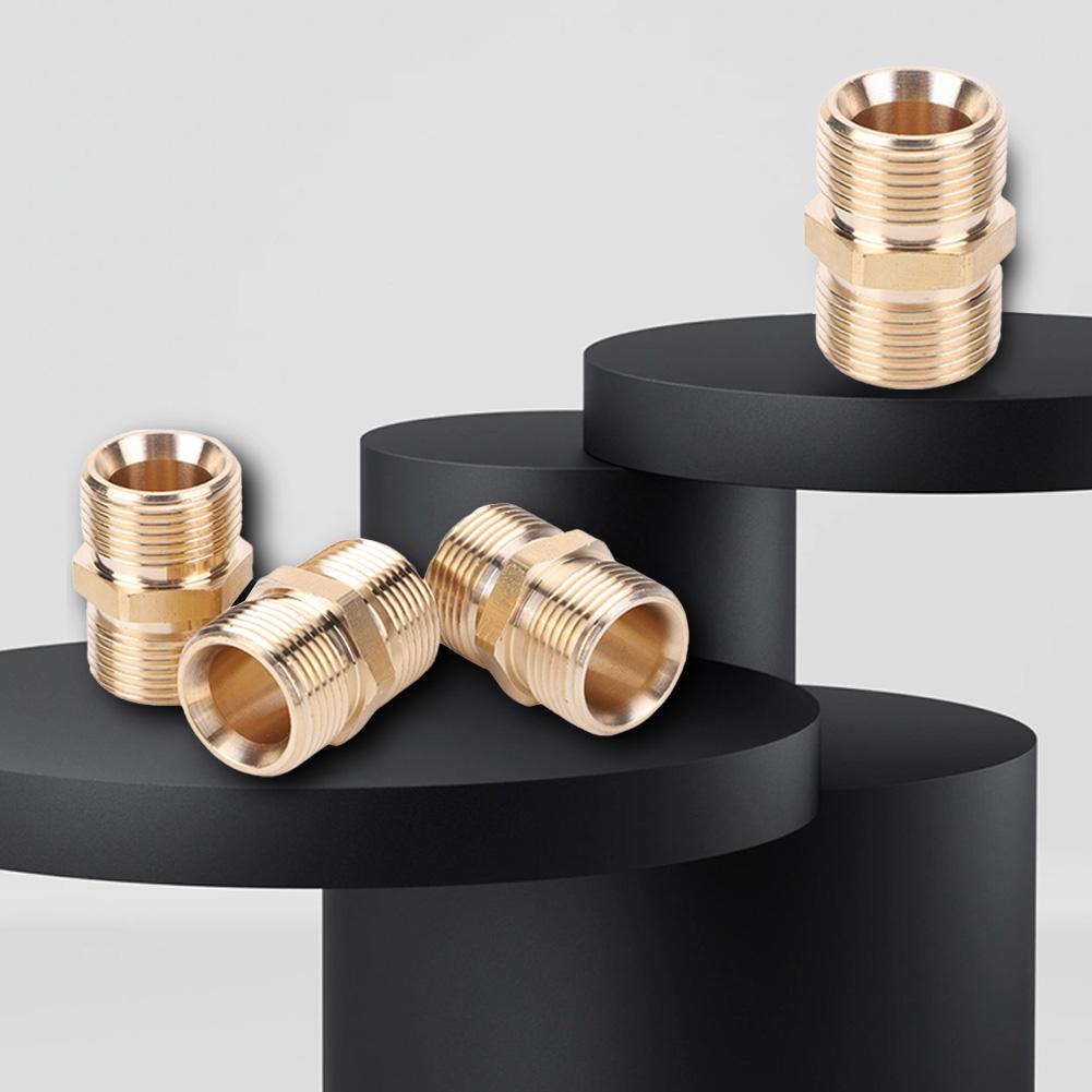 Tubing Joints Copper High Pressure Washer Gun Hose Mutual Connector M22 14/15mm Thread Hose Fitting for High Pressure Washer Gun