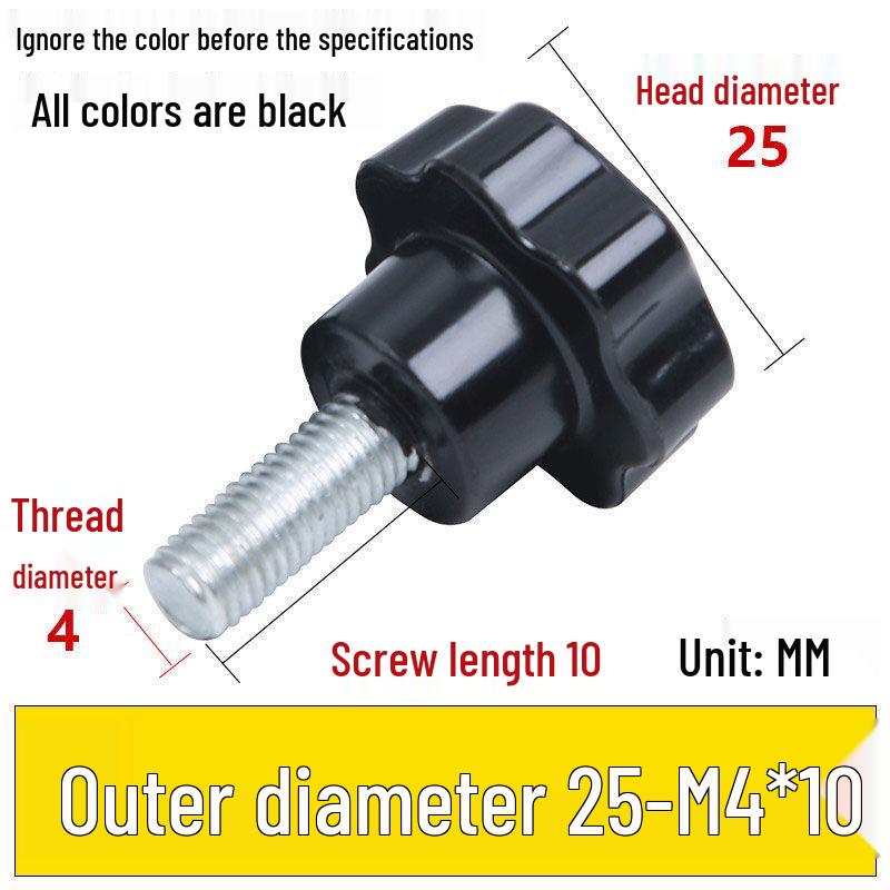 Star-Shaped Bakelite Hand-Tightening Screw Handle (M4-M10)