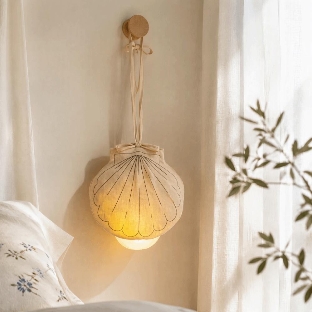 3 color Bedside Lamp Shell shape Atmosphere Lamp Simple Hanging Lamp Children's Room