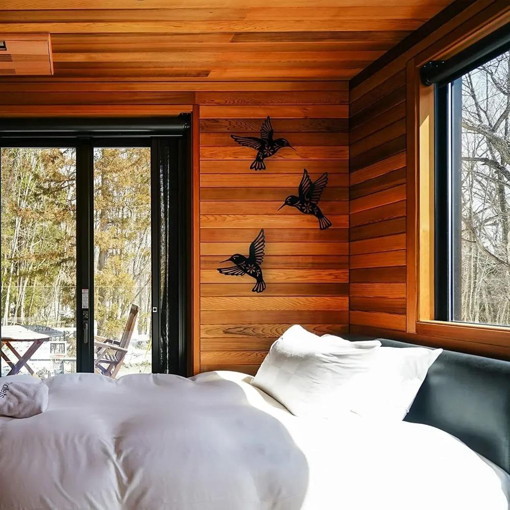 Металлический декор для стен в виде колибри. Элегантное и лаконичное украшение — фото 6