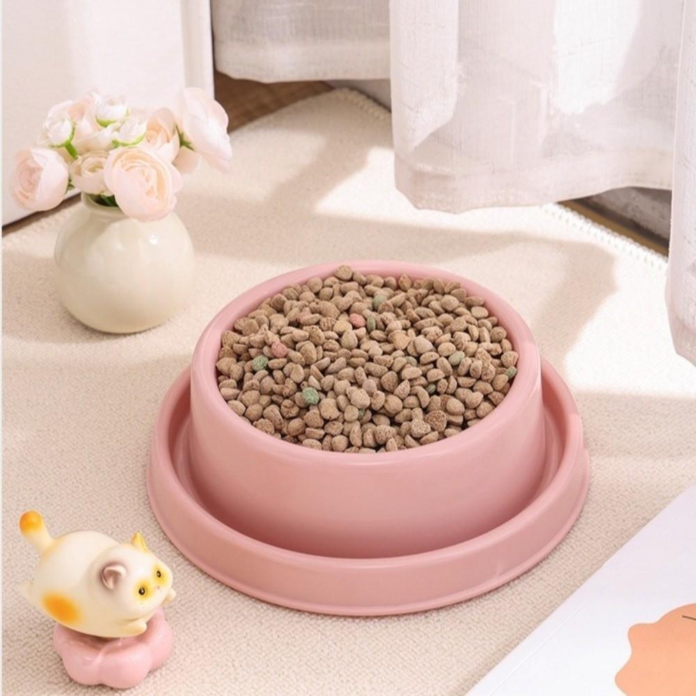 Round Dog Bowl Elevated Cat Bowl Fun Design Pet Bowl Indoor Feeding