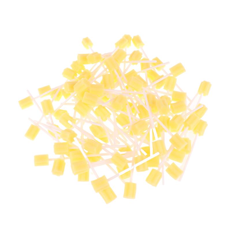 100Pcs Disposable Sponge Stick Multi-Function Oral Swabs Single Use Cleaning Accessories Professional Cavity Supply