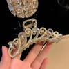 Novo elegante ouro oco geométrico metal garra de cabelo vintage grampos de cabelo para mulheres bandana hairpin cabelo caranguejo acessórios para o cabelo