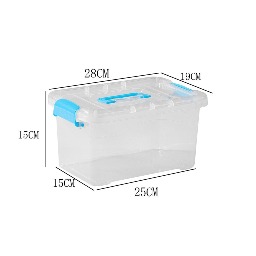 Průhledný velký úložný box s víkem - Organizér na hračky, svačiny nebo věci do auta